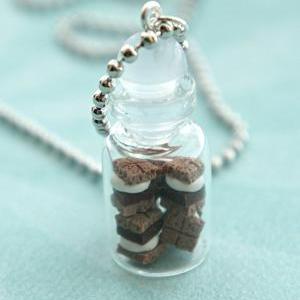 S'mores In A Jar Necklace