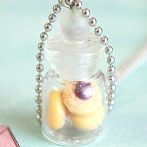 Cream Filled Donuts In A Jar Necklace