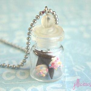 Vanilla Ice Cream In A Jar Necklace
