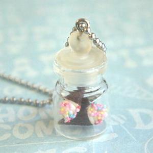 Vanilla Ice Cream In A Jar Necklace