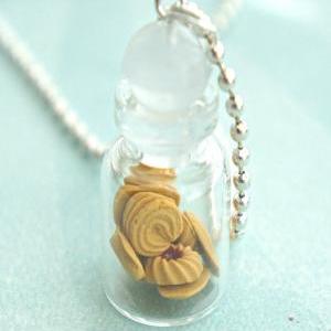 Butter Shortbread Cookies In A Jar Necklace