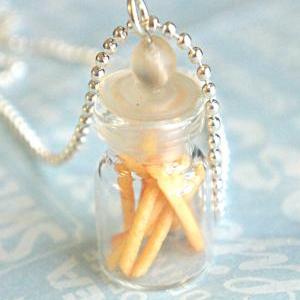 French Fries In A Jar Necklace