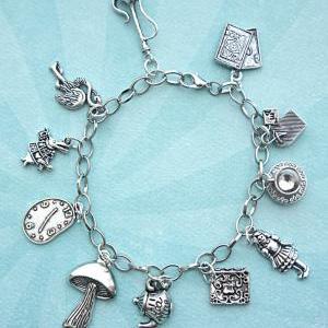 Alice In Wonderland Inspired Charm Bracelet