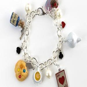 Alice In Wonderland Themed Charm Bracelet