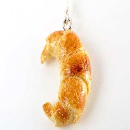 Croissant Necklace, Food Jewelry