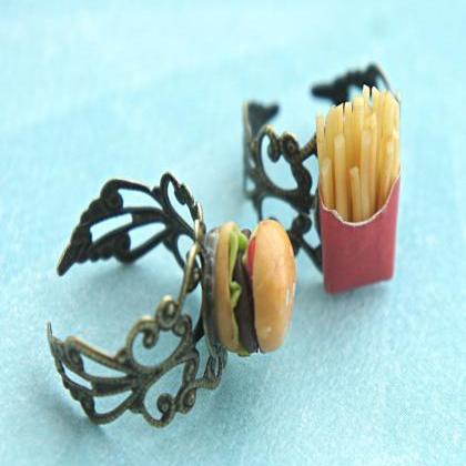 Burger And Fries Bff Ring
