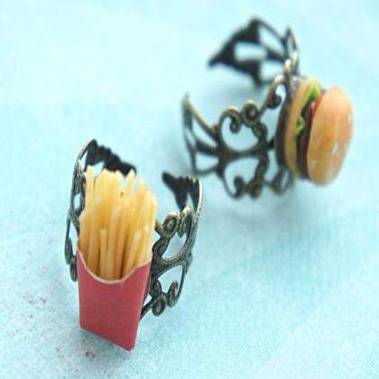 Burger And Fries Bff Ring