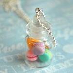 French Macarons In A Jar Necklace