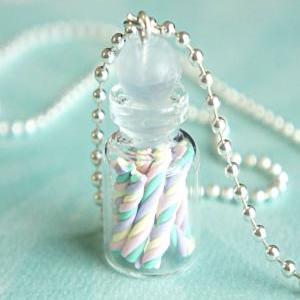 Twisted Marshmallows In A Jar Necklace