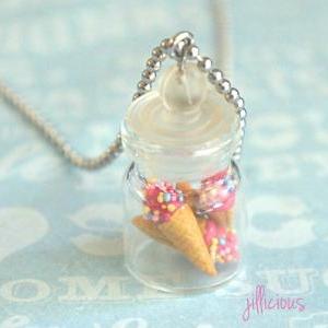 Ice Cream In A Jar Necklace