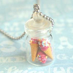 Ice Cream In A Jar Necklace
