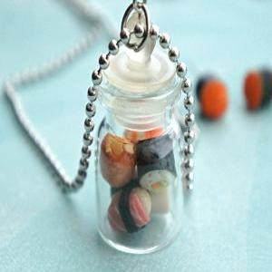 Assorted Sushi In A Jar Necklace