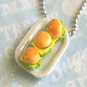 Burger Plate Necklace