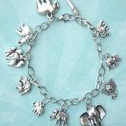 elephants charm bracelet