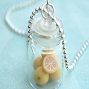 lemons in a jar necklace