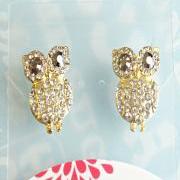 owl stud earrings