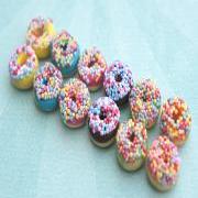 donut stud earrings