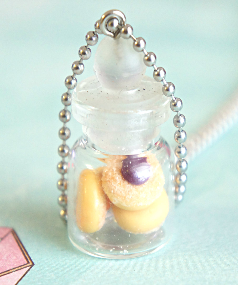 Cream Filled Donuts In A Jar Necklace
