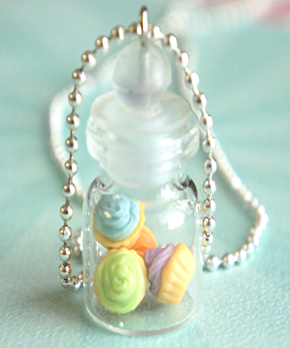 Assorted Cupcakes In A Jar Necklace