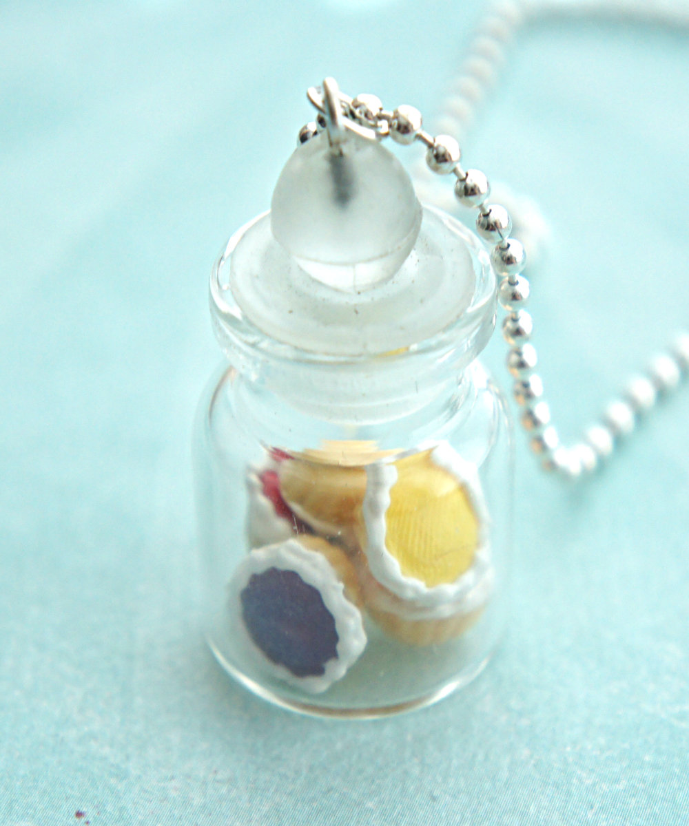 Assorted Fruit Pies In A Jar Necklace