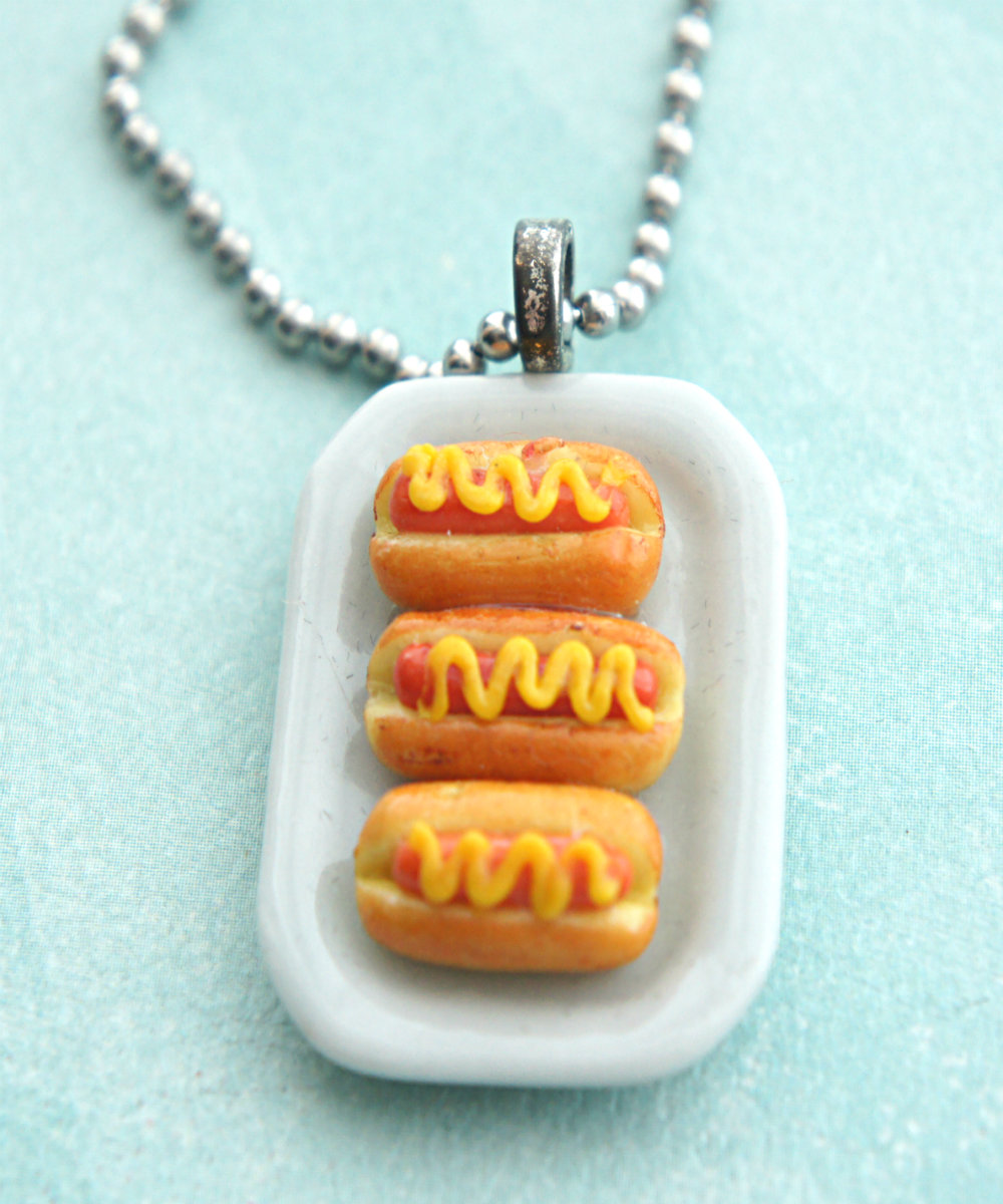 Hotdog Sandwich Necklace