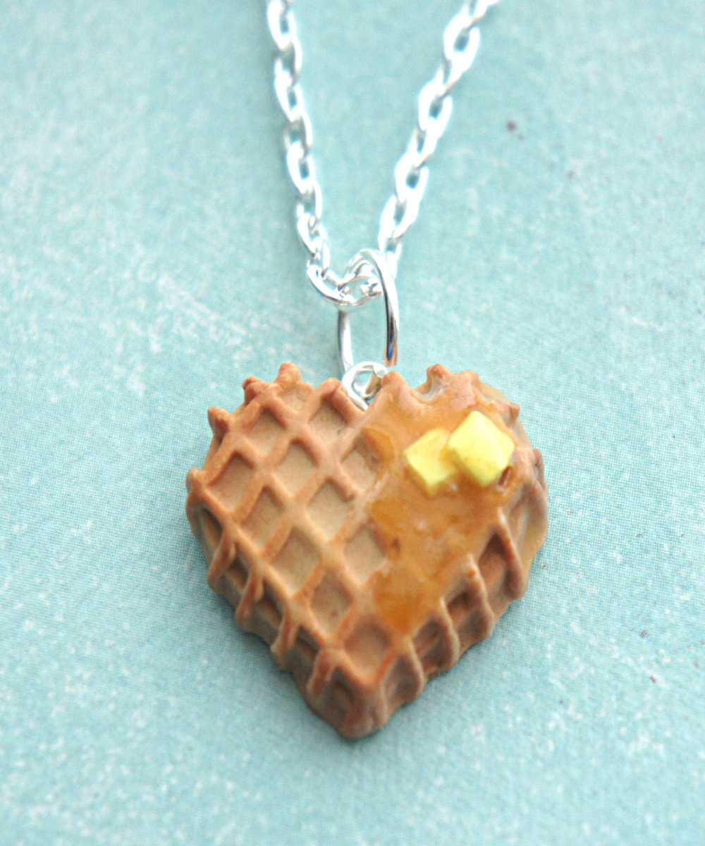 Heart Waffle Necklace