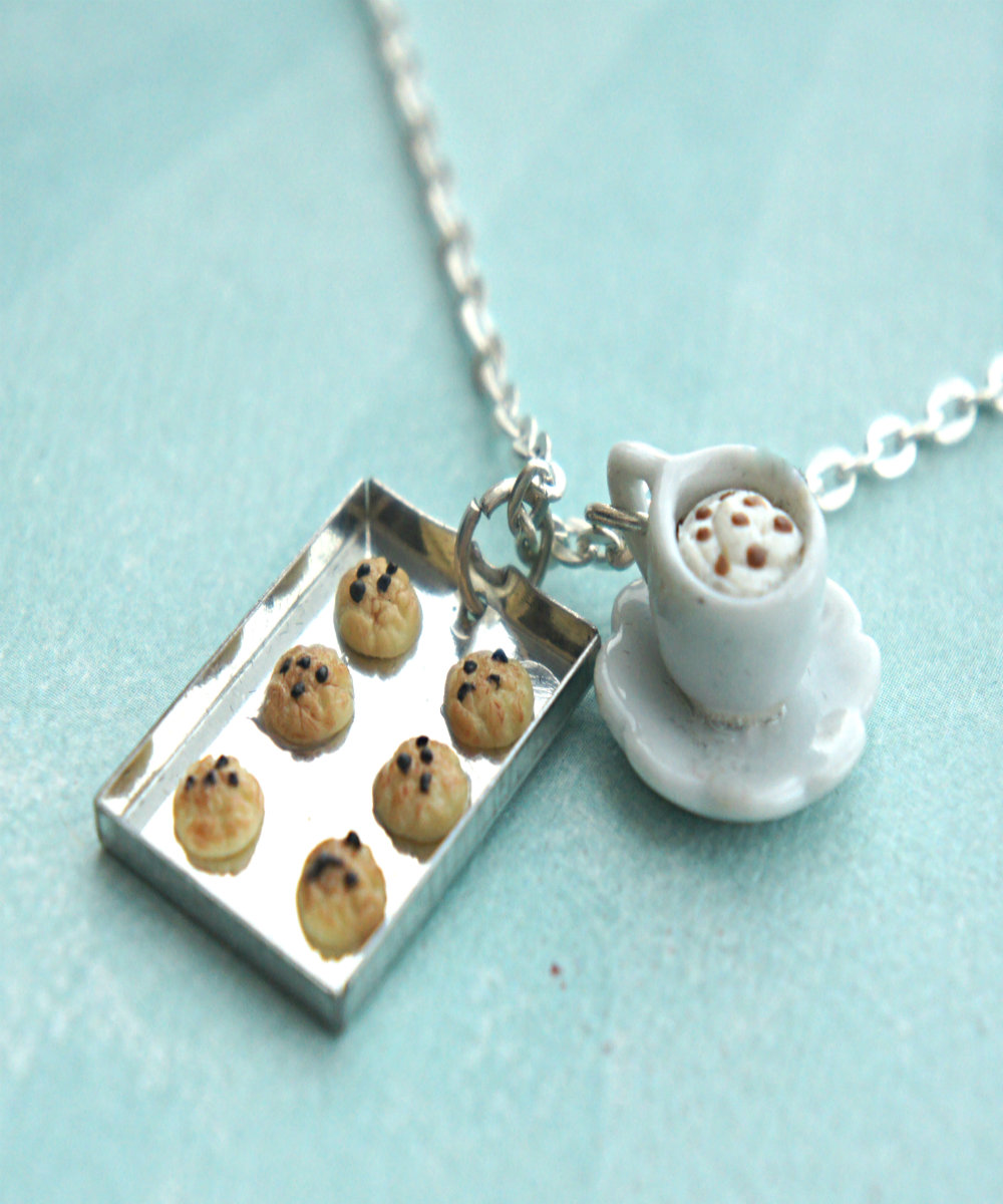 Cookies And Coffee Necklace on Luulla