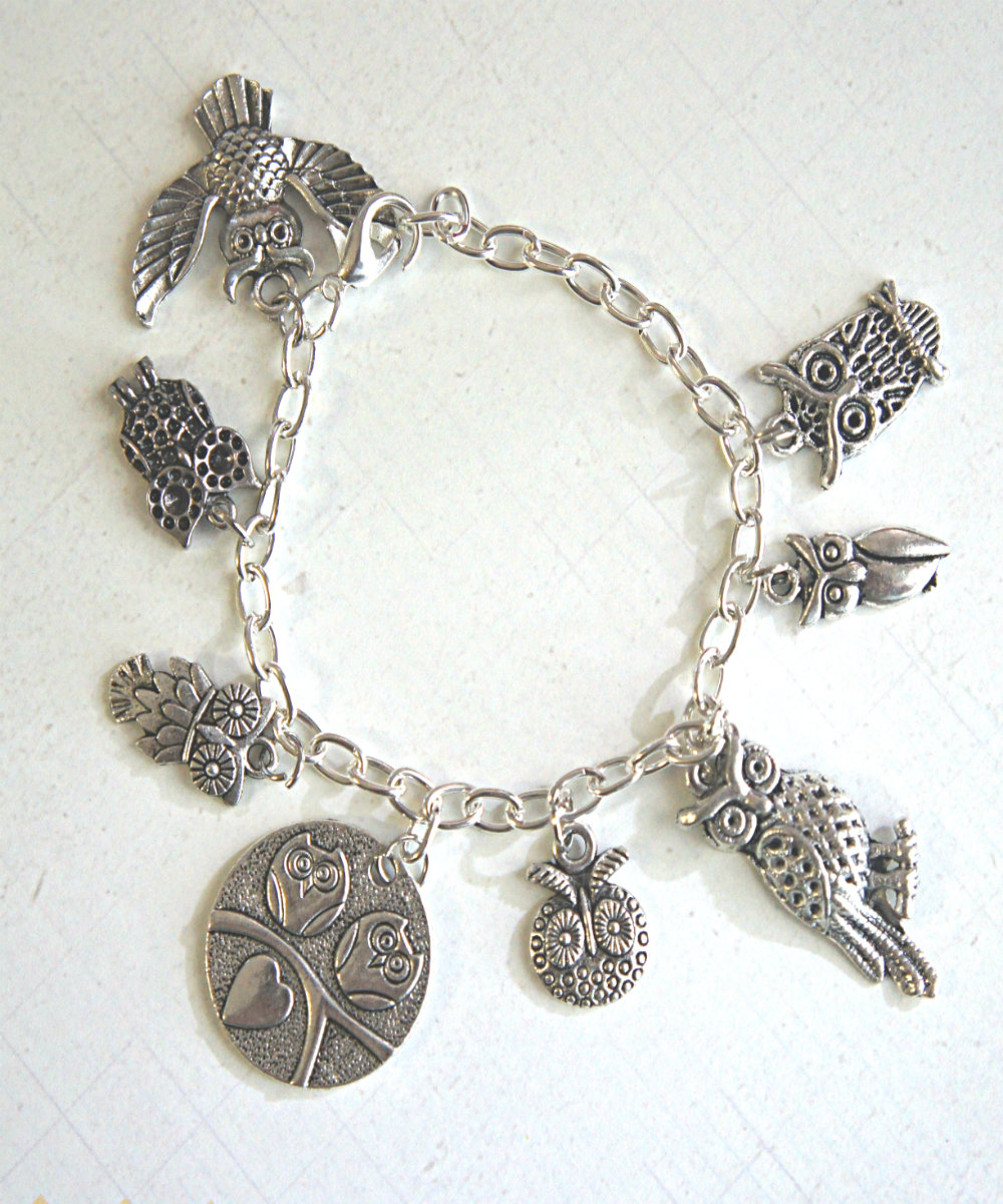 Owl Charm Bracelet on Luulla