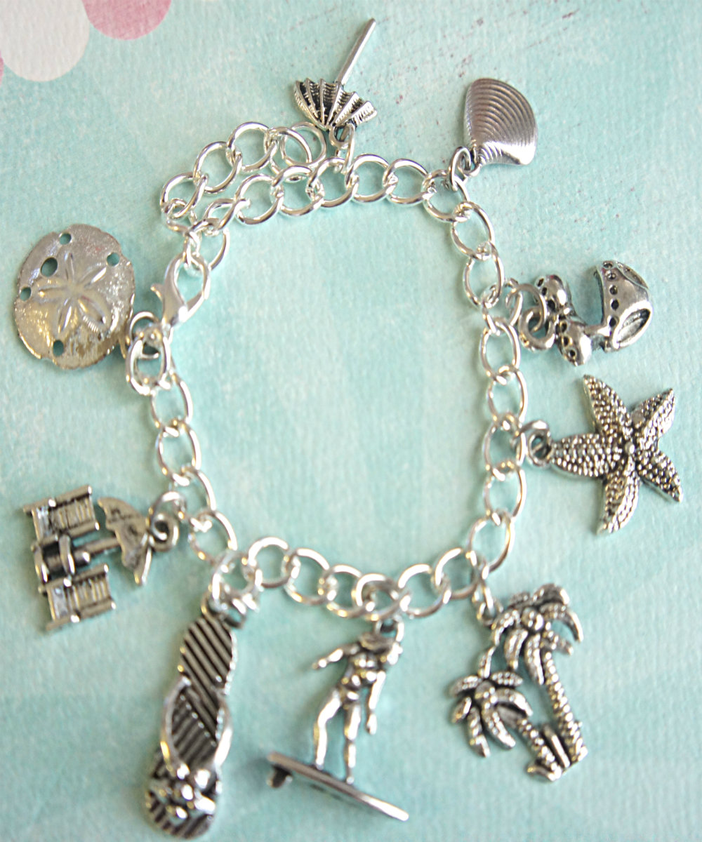 Beach Themed Charm Bracelet on Luulla