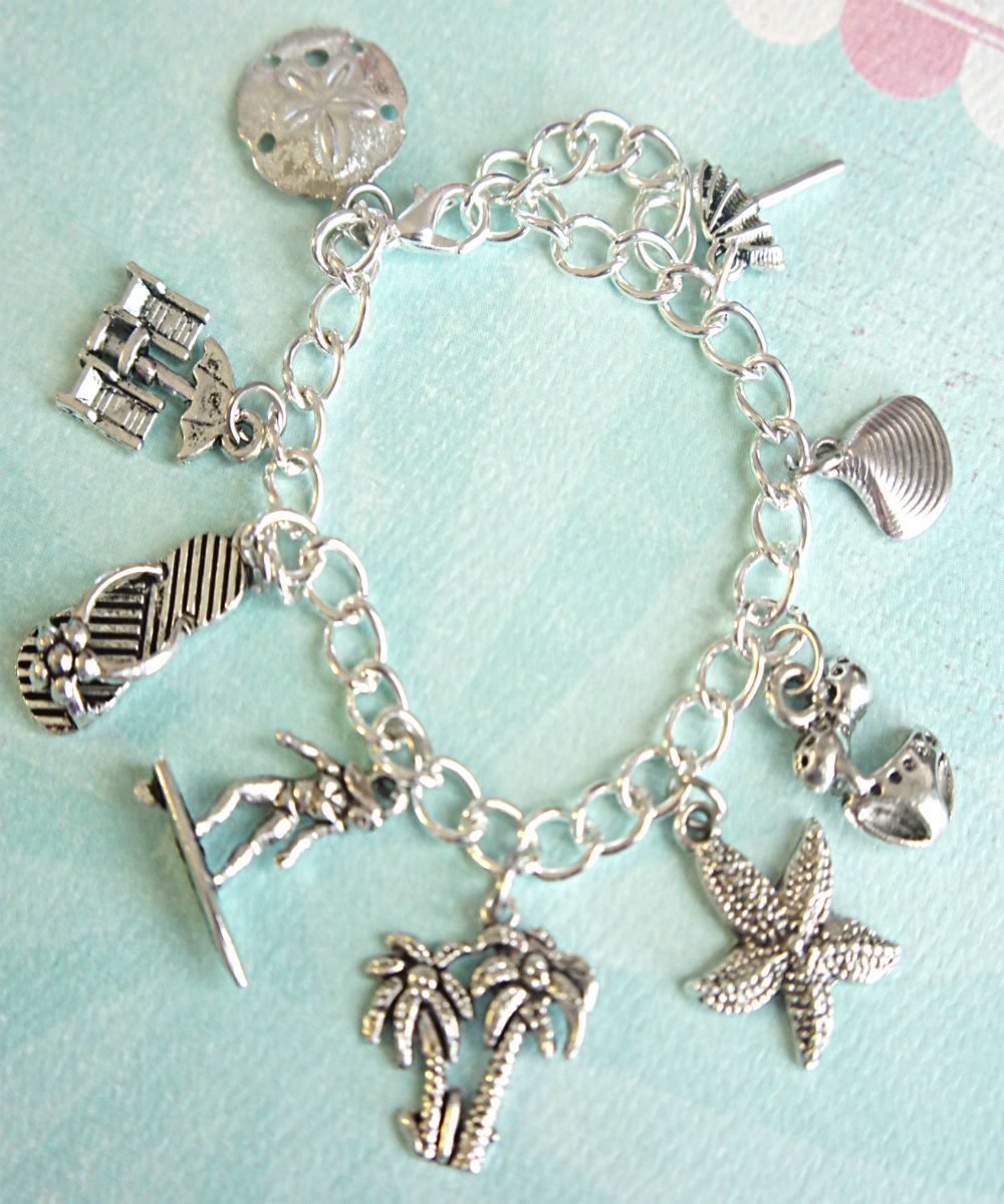 Beach Themed Charm Bracelet on Luulla